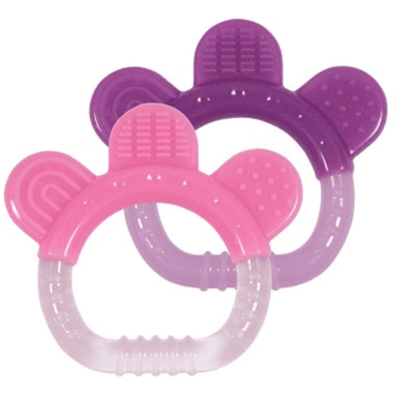 Green Sprouts Sili Paw Teether 2pk Girl’s Set (3mo+)