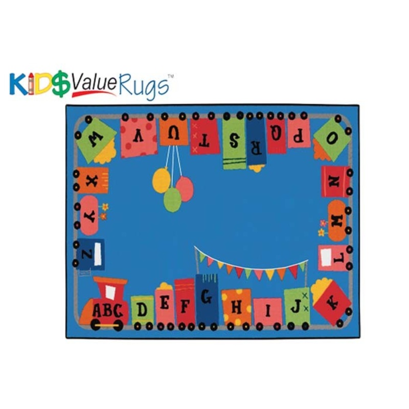 Kid$ Value Rugs, Alpha Fun Train (3′ x 4’6″ )