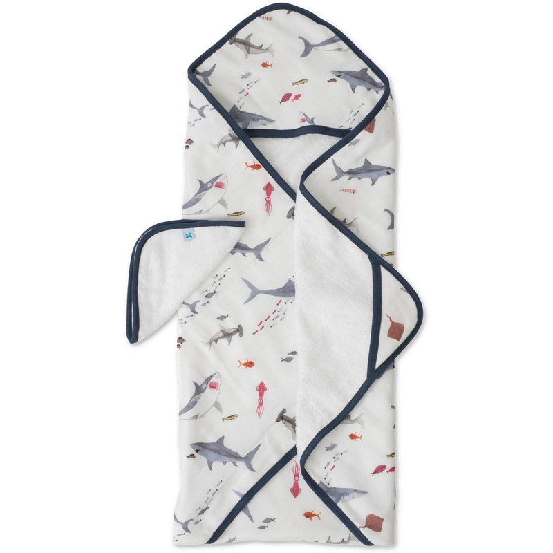 Little Unicorn Cotton Hooded Towel & Washcloth – Shark