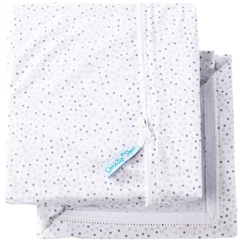 QuickZip Crib Starter Set – Grey Dot