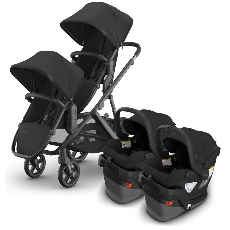 UPPAbaby Vista V3 Twin Stroller with RumbleSeat V3 + Mesa V3 Travel System Bundle – Jake / Jake