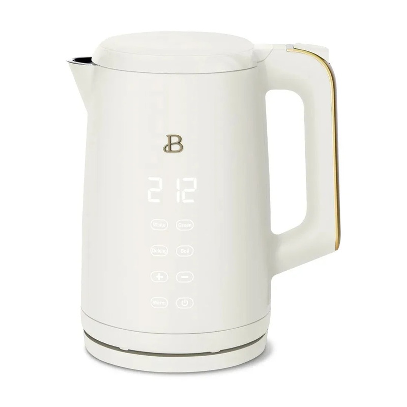 1.7-Liter Electric Kettle 1500 W with One-Touch Activation, White Icing by Drew Barrymore