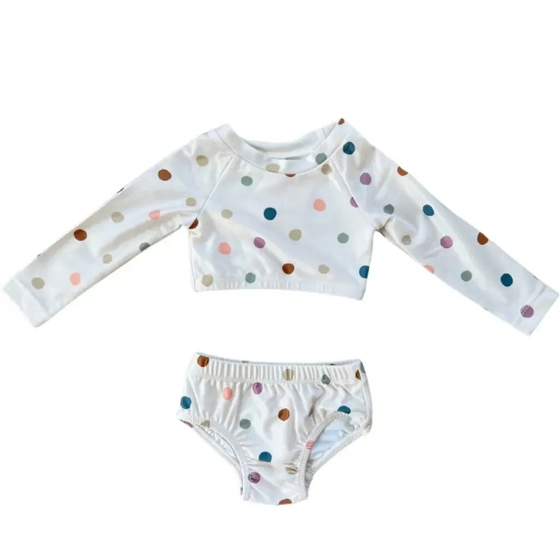 Babysprouts – Cropped Rashguard + Bottom Set – Polka Dot