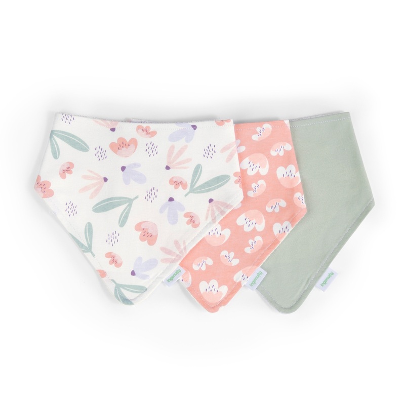 Easy Eater 3-Pack Baby Bandana Cotton Drool Bib for Eating or Teething – Posy
