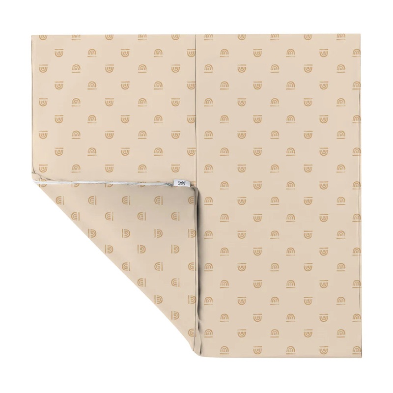Toki Kids Vegan Leather Mat Standard, Rainbow Cream