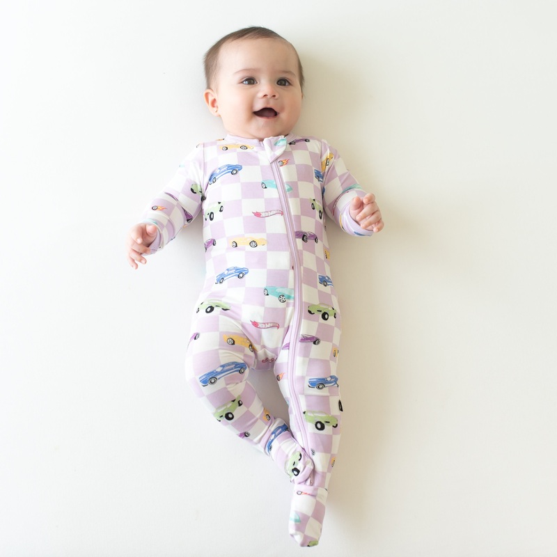 Zippered Footie in Sparkles and Speed