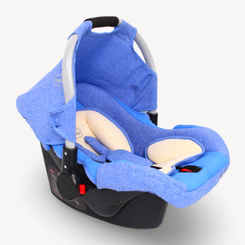 Baby Blue & White Maller Baby Car Seat  Lightweight, Safe, and Practical