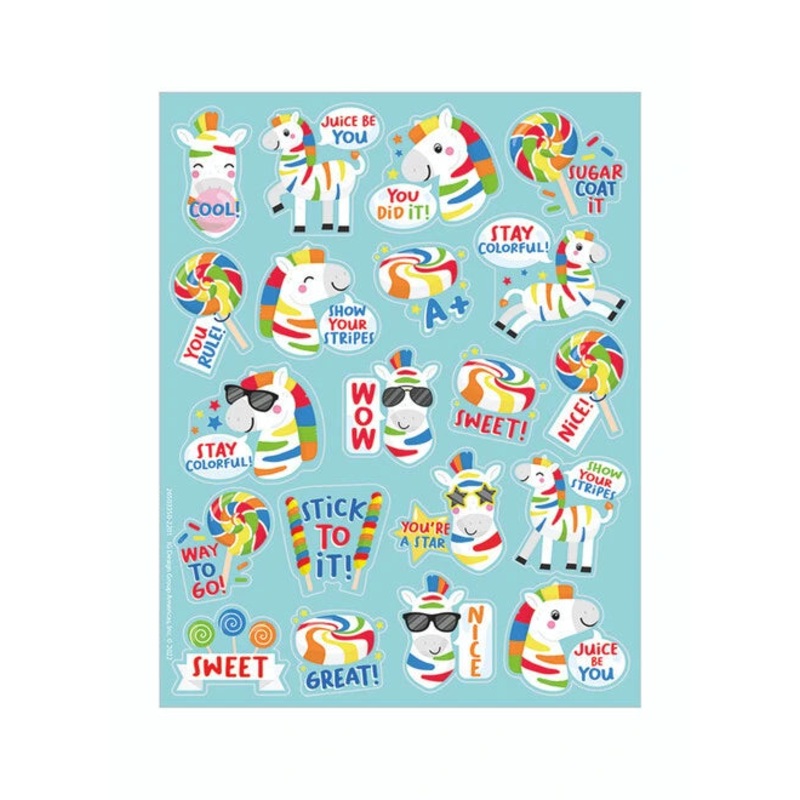 Fruit Punch Zebras Scented Stickers