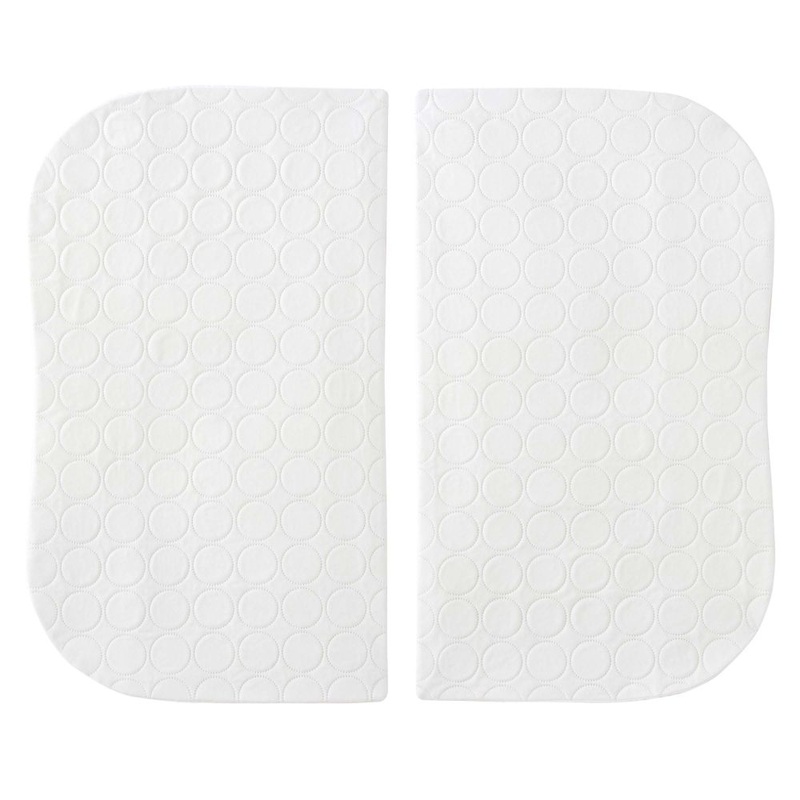 Halo Bassinest White Mattress Pad Twin 2-Pack
