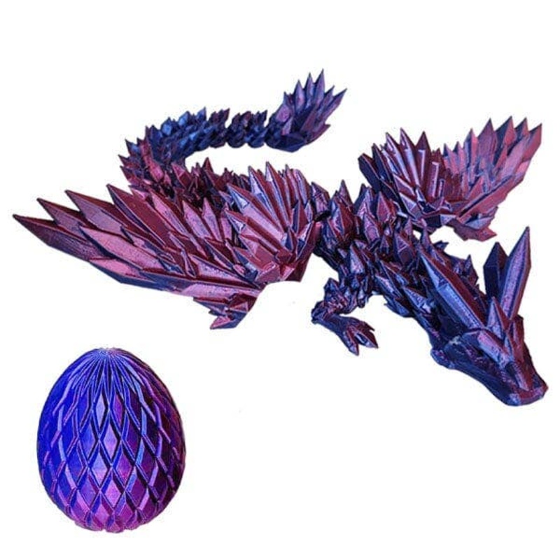 Showcase 3D Printed Winged Dragon Scale Egg Fidget Toy