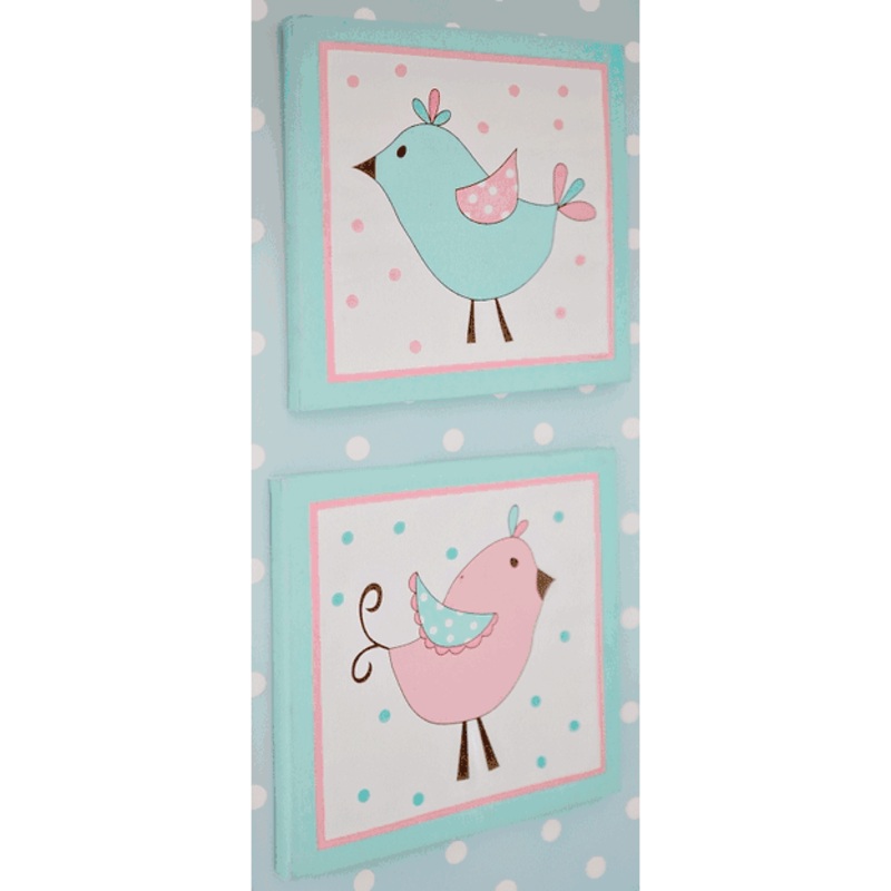 My Baby Sam Pixie Baby Aqua 2 Piece Wall Art