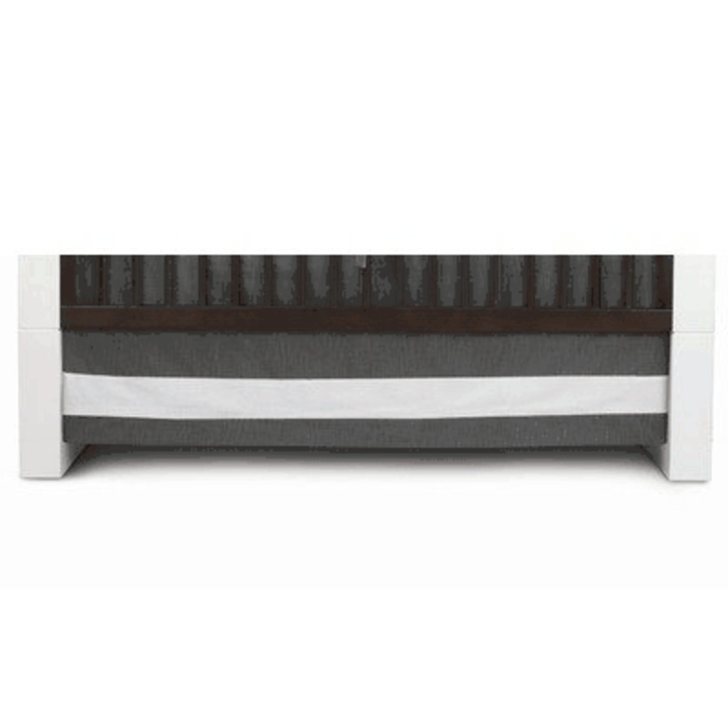 Oilo Band Crib Skirt in Pewter