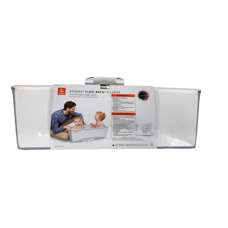 Stokke Flexi Bath Foldable Baby Bathtub, Light Gray, Regular