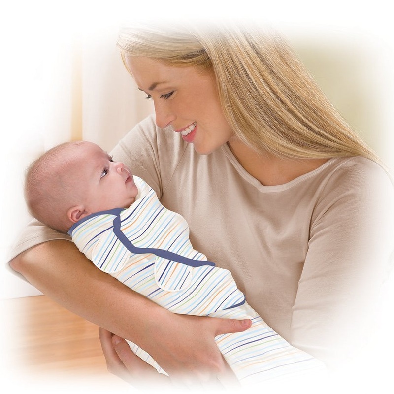 Summer Infant Cotton Knit Swaddleme, Small/Med – Boy Multi-Stripe