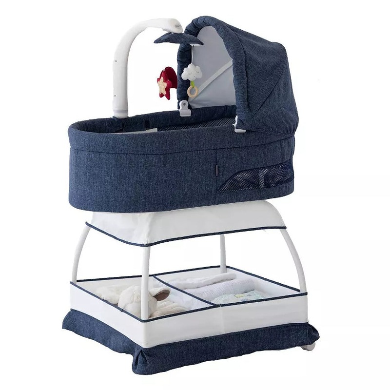 Sweetli Nurture Bassinet – Denim Melange