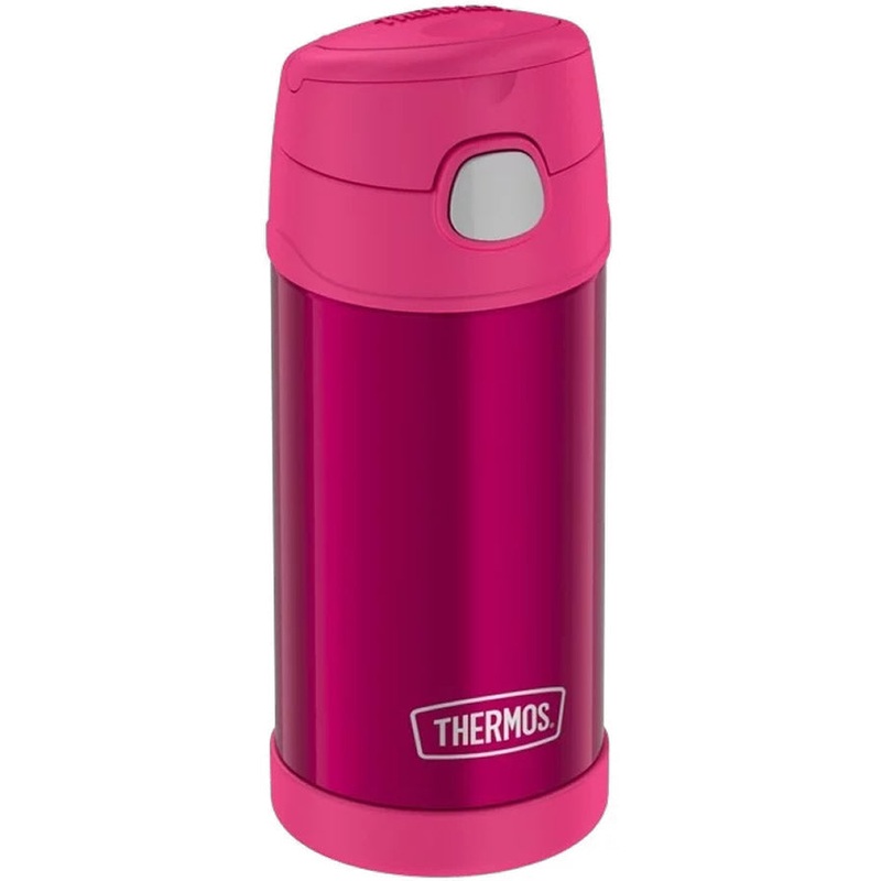Thermos FUNtainer Vacuum Insulated Stainless Steel Straw Water Bottle 12oz – Pink