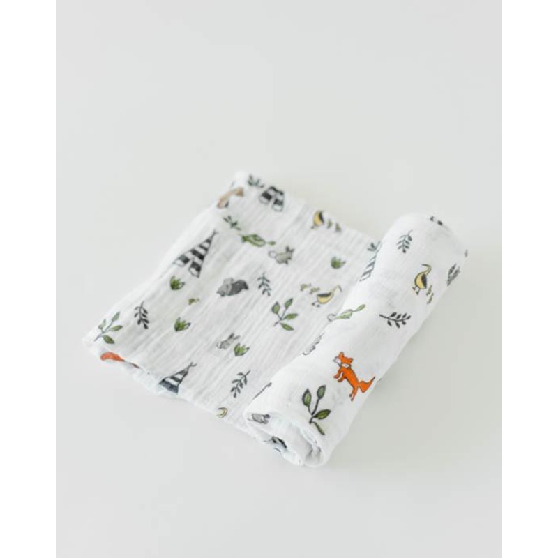 Little Unicorn Cotton Muslin Single Swaddle – Forest Friend