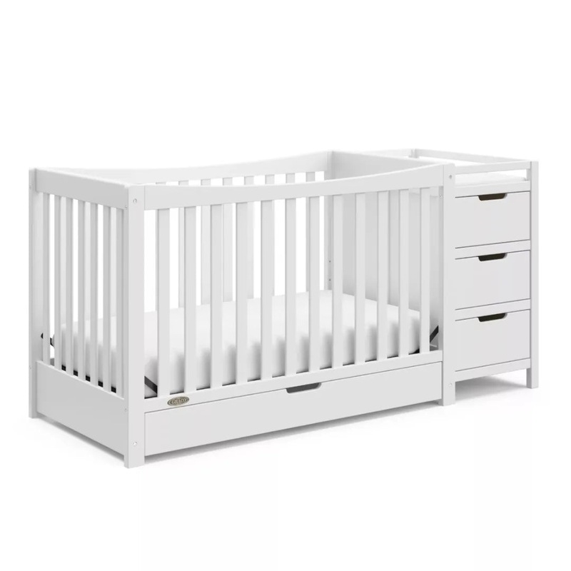 Remi 4-in-1 Convertible Crib and Changer – White