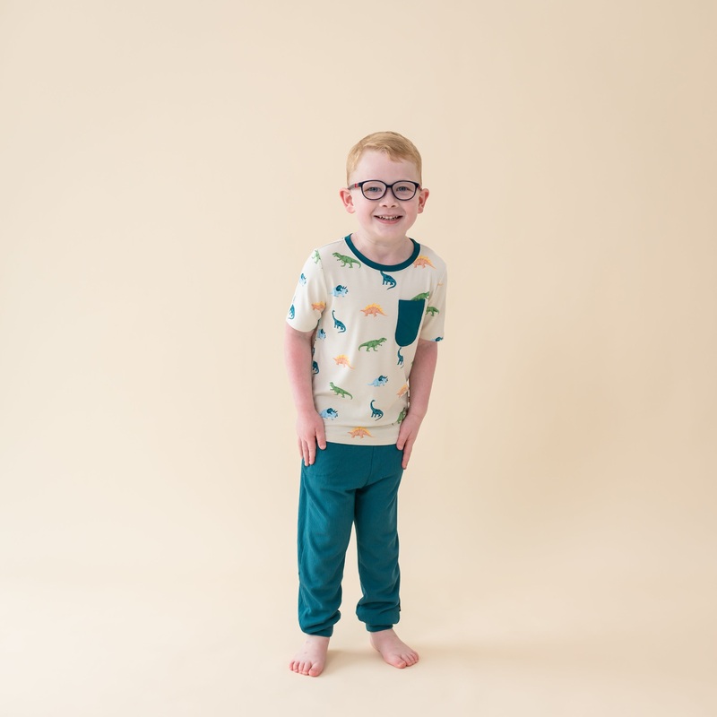 Toddler Crew Neck Tee in Ecru Roar