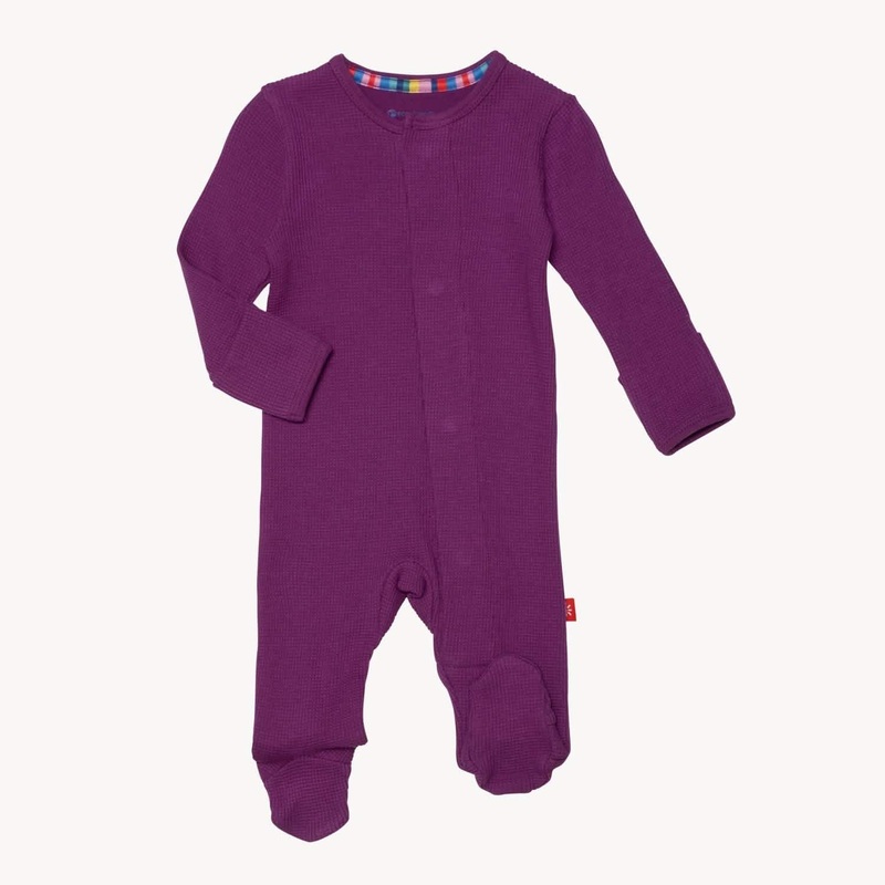 Waffle Magnetic Footie – Elderberry