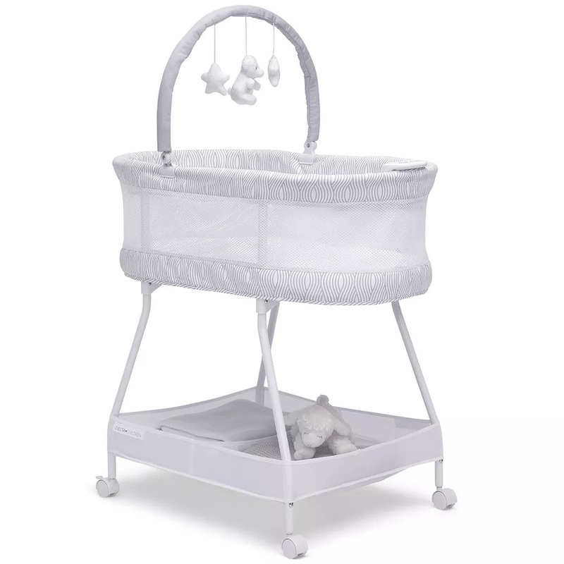 Wave Vibrating Bassinet – White/Grey