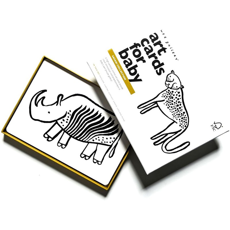 Wee Gallery Art Cards for Baby – Safari Collection