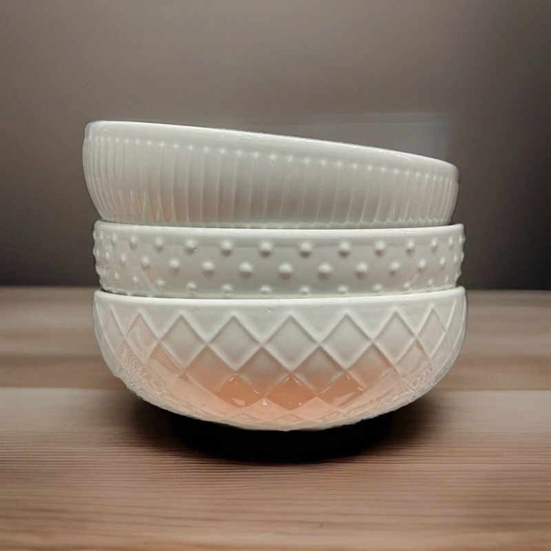 3 Piece Porcelain Serving Bowl Set (See Description)