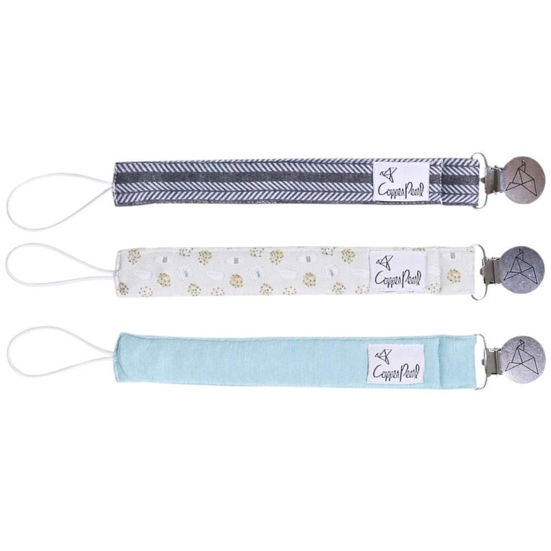 Copper Pearl Binky Clip Set |  Chip