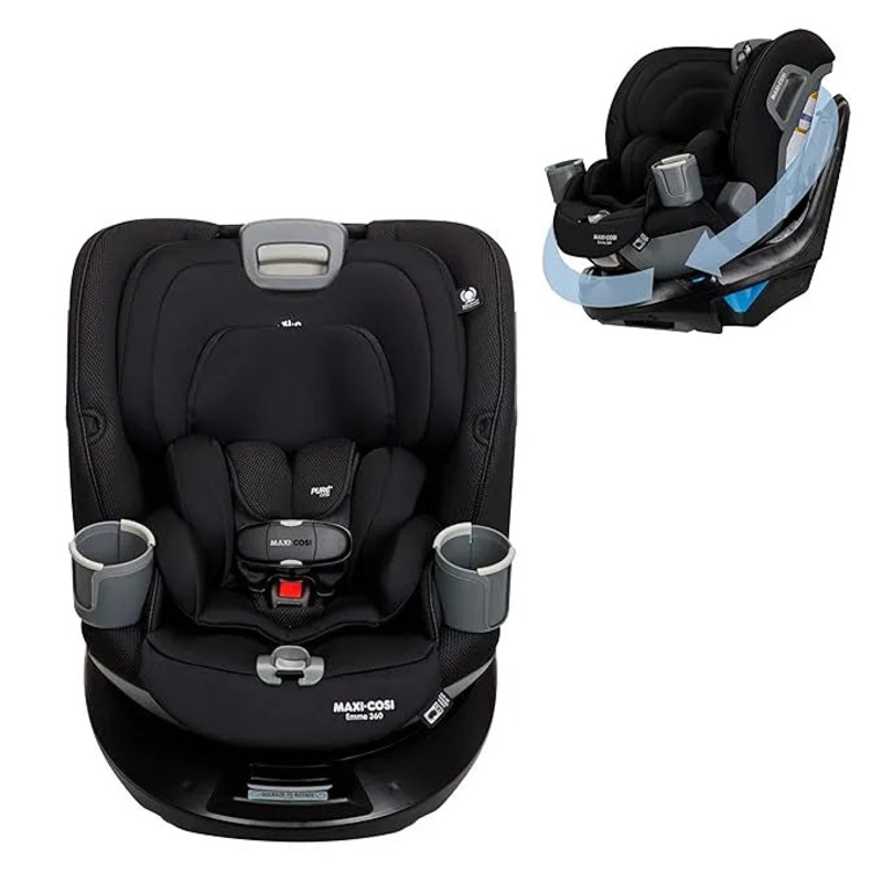 Emme 360 All-in-One Convertible Car Seat – Midnight Black