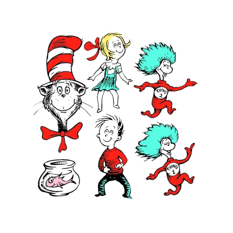Large Dr. Seuss Characters 2-Sided Deco Kit