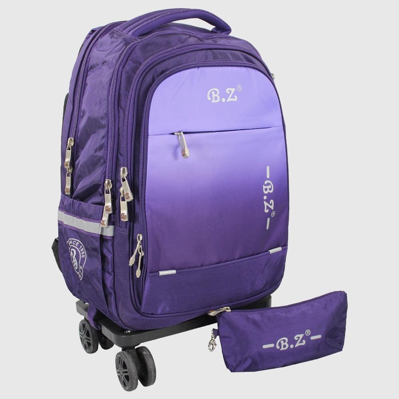Purple 20 Inches Trolley Bag + Pencil Case