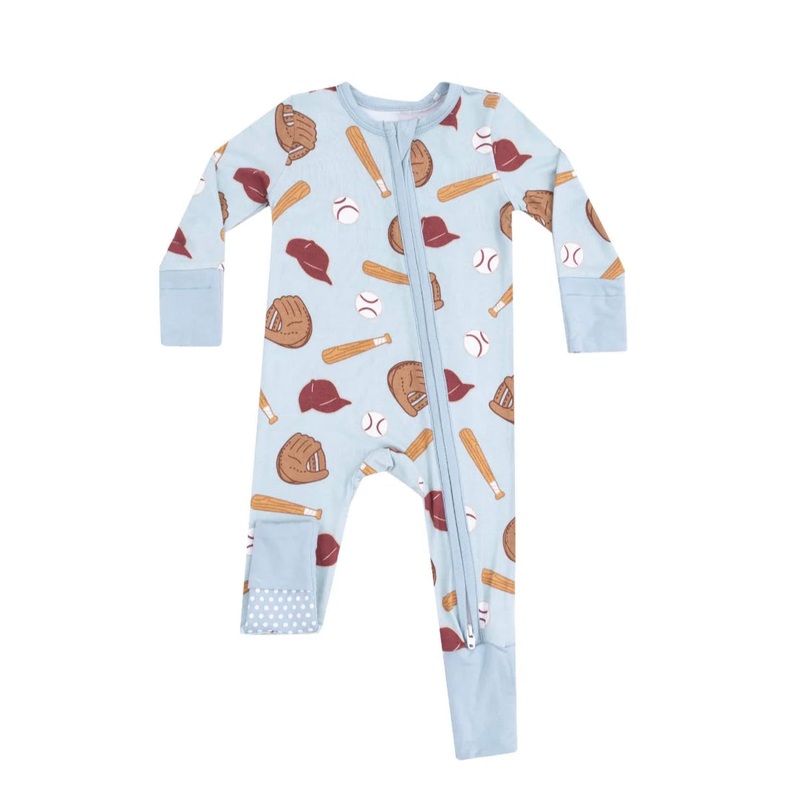 Baseball 2-Way Zip Romper