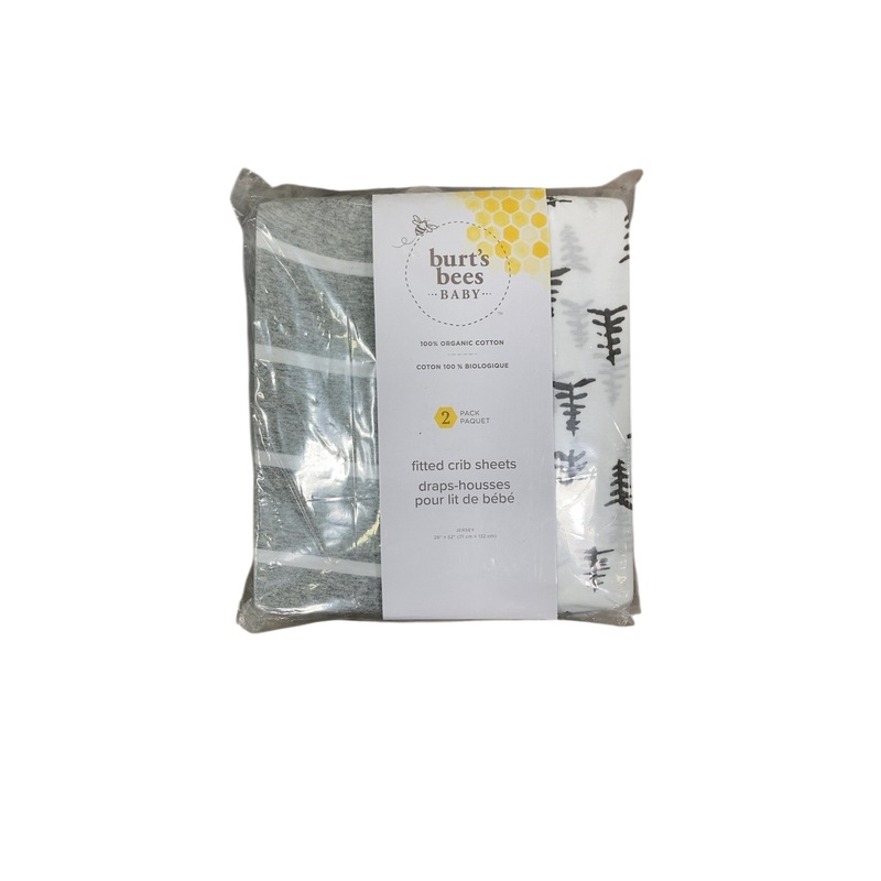 Burt’s Bees Baby Crib Sheets, 2 pack, Pine Forest