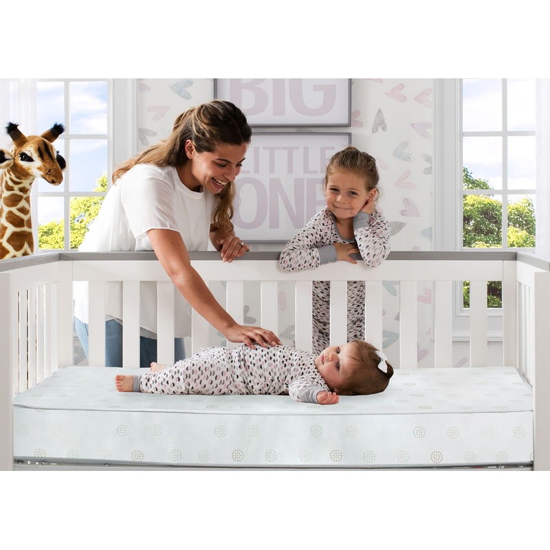 Twinkle Galaxy Dual Sided Recycled Fiber Core Crib and Toddler Mattress