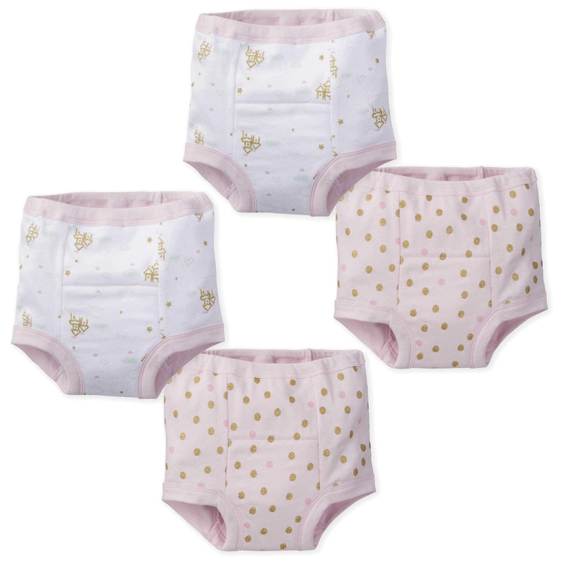 4-Pack Baby Girls’ Castle Training Pants