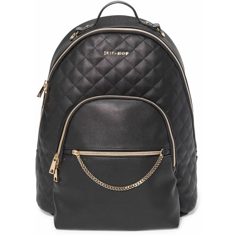 Skip Hop LINX Quilted Backpack Diaper Bag – Black