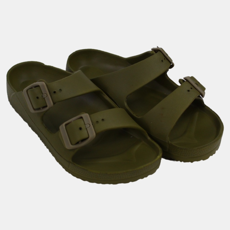 Unisex Rubber Slippers  Khaki Jet Design