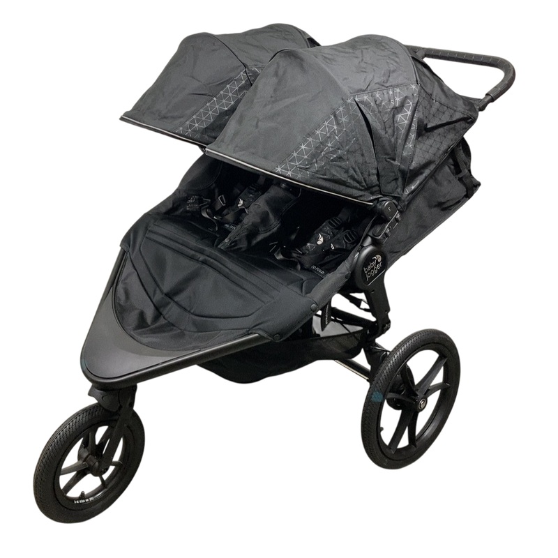 Baby Jogger Summit X3 Double Stroller, 2023, Midnight Black