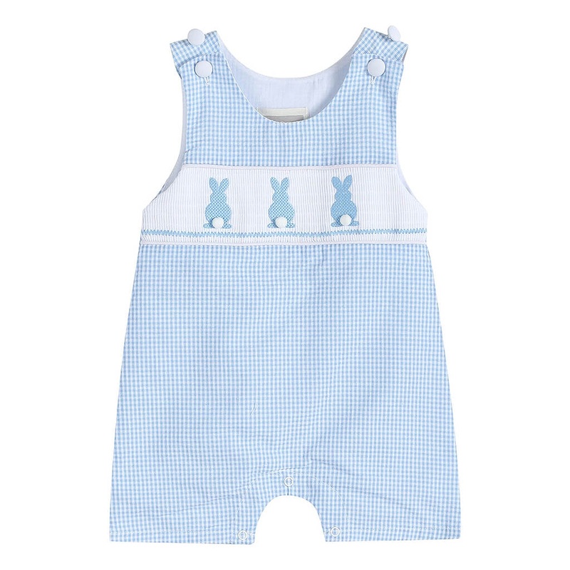 Gingham Bunny Smocked Shortall