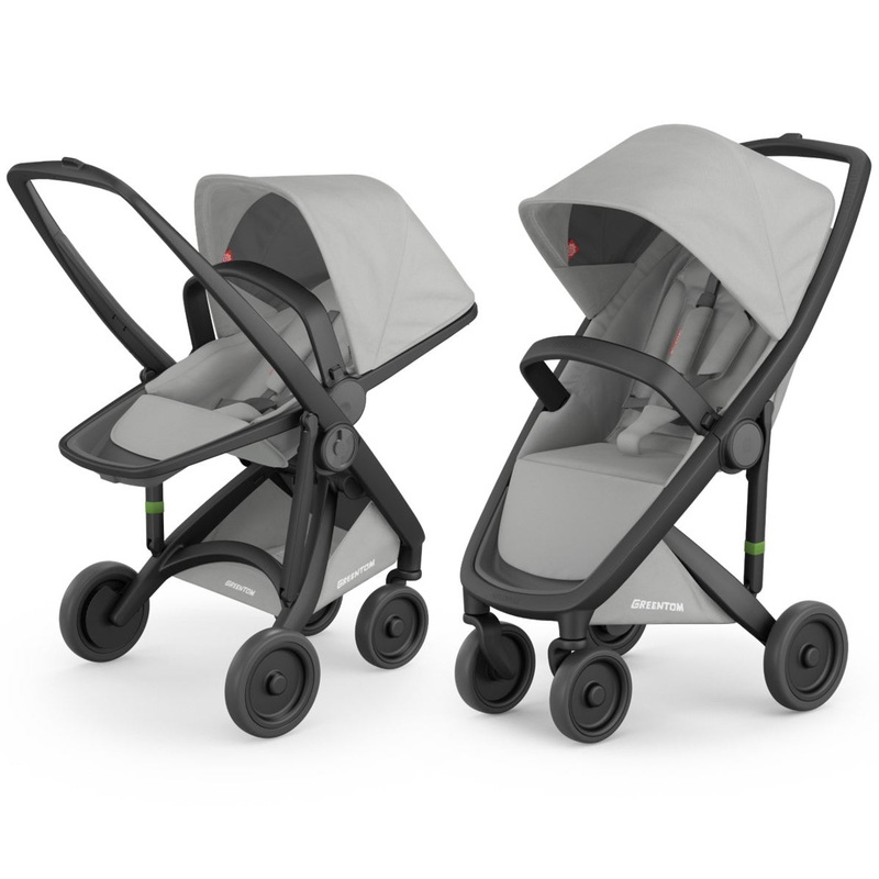 Greentom 2 in 1 Stroller – Black/Grey