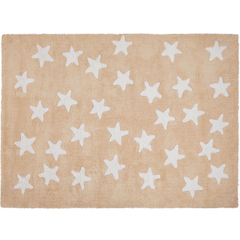 Lorena Canals Messy Stars Rug – Nude/White (4′ x 5′ 3″)