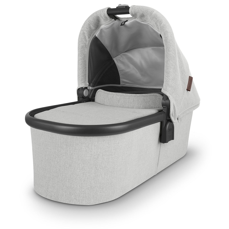 UPPAbaby OPEN BOX Bassinet – Anthony (White and Grey Chenille / Carbon)