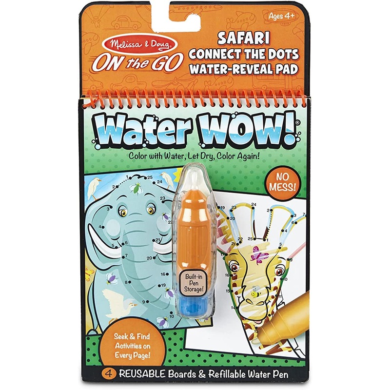 Melissa & Doug Water Wow! Connect the Dots Safari – On the Go Travel Activity