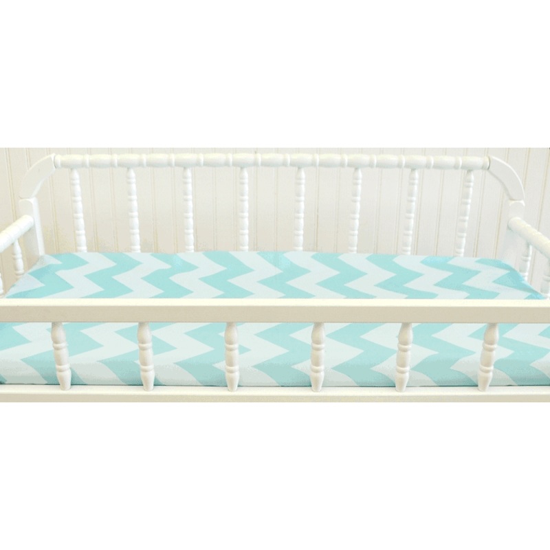 New Arrivals Zig Zag Aqua Changing Pad Cover