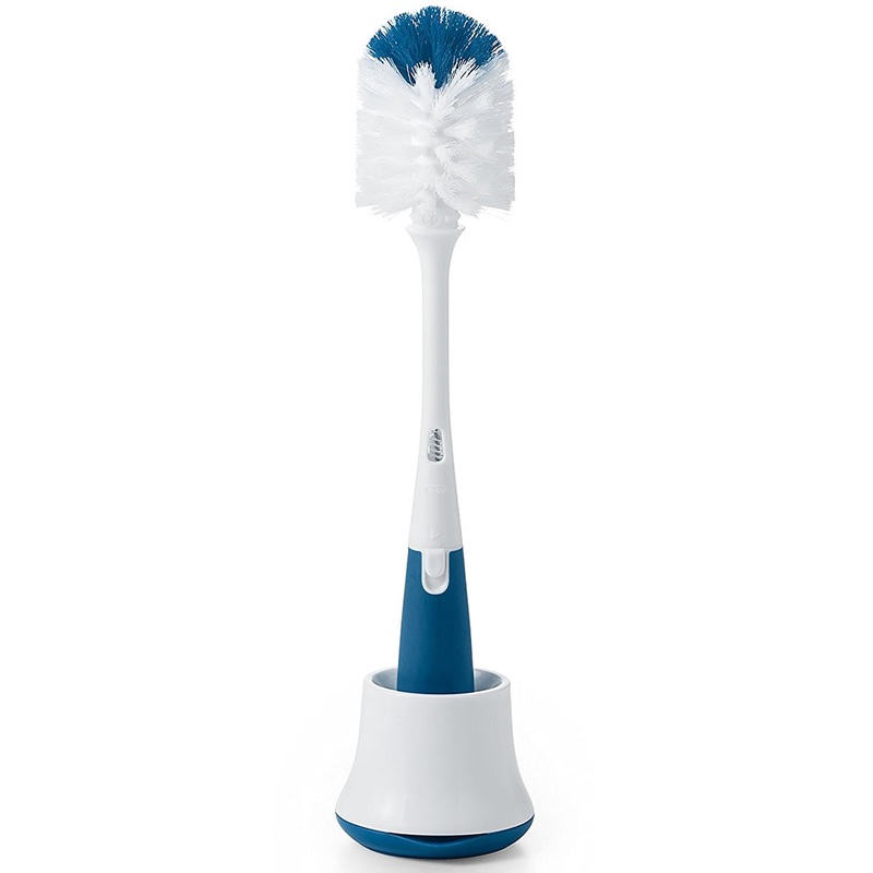 OXO Tot Bottle Brush with Nipple Cleaner & Stand – Navy