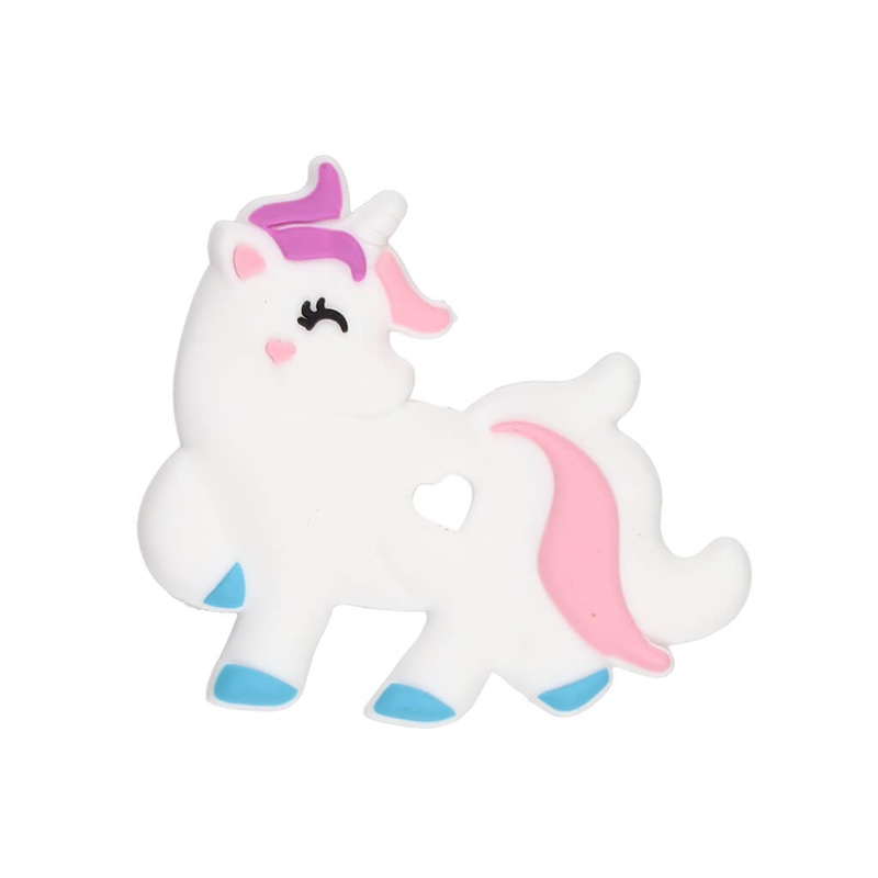 Silicone Teether Unicorn Pink/Purple