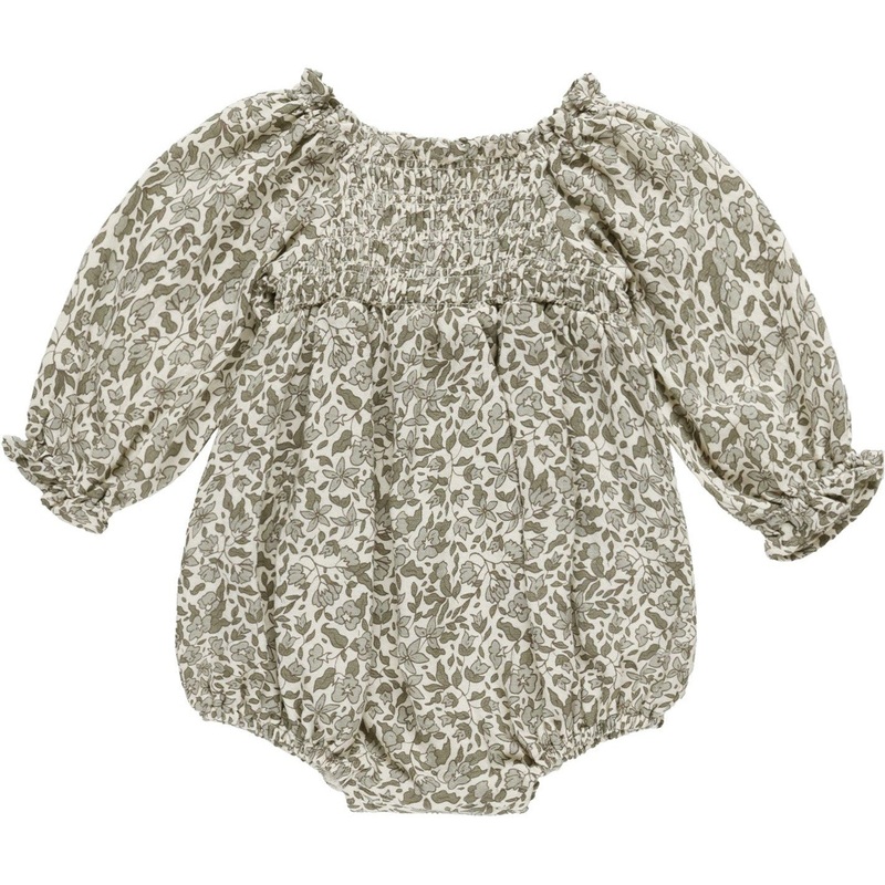 Quincy Mae Eden Romper | Green Garden