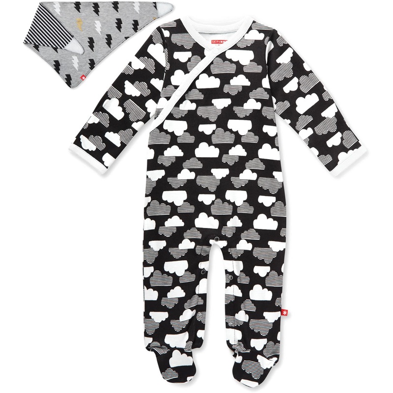 Skip Hop Star-Struck Footie & Bandana Bib – Grey (3 Months)