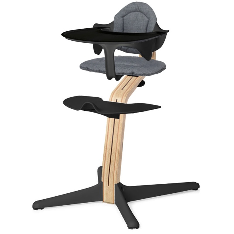 Nomi Complete High Chair – Black/White Oak