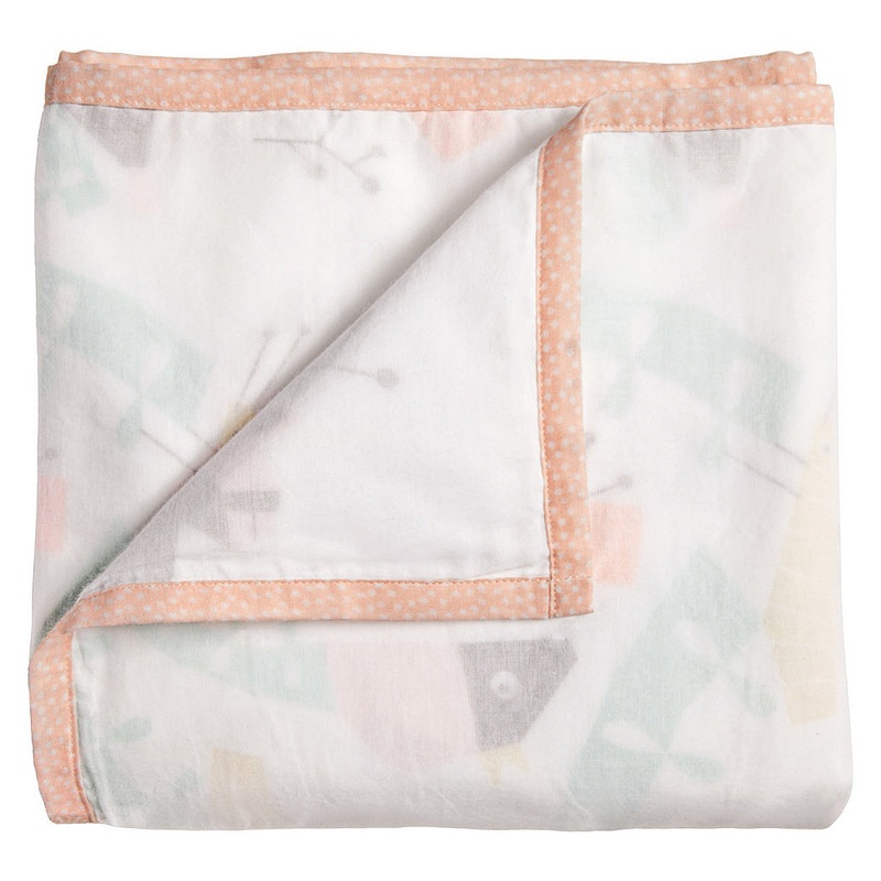 Nursery Works Menagerie 3-Layer Organic Muslin Blanket – Canopy
